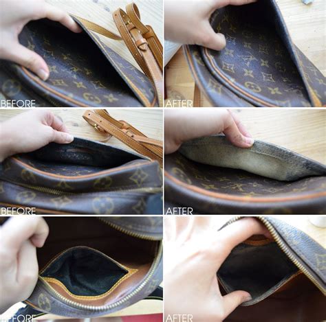 restore lv bag stickiness|louis vuitton bag lining repair.